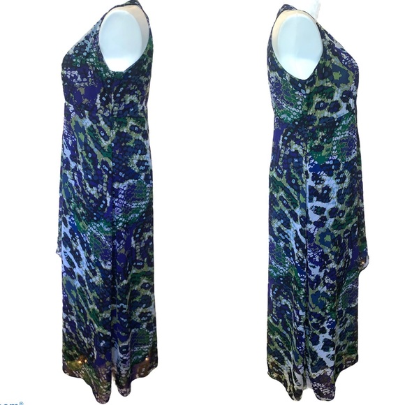 LANE BRYANT ⭐️ Watercolor Ruffle Front Maxi Dress - Picture 7 of 10